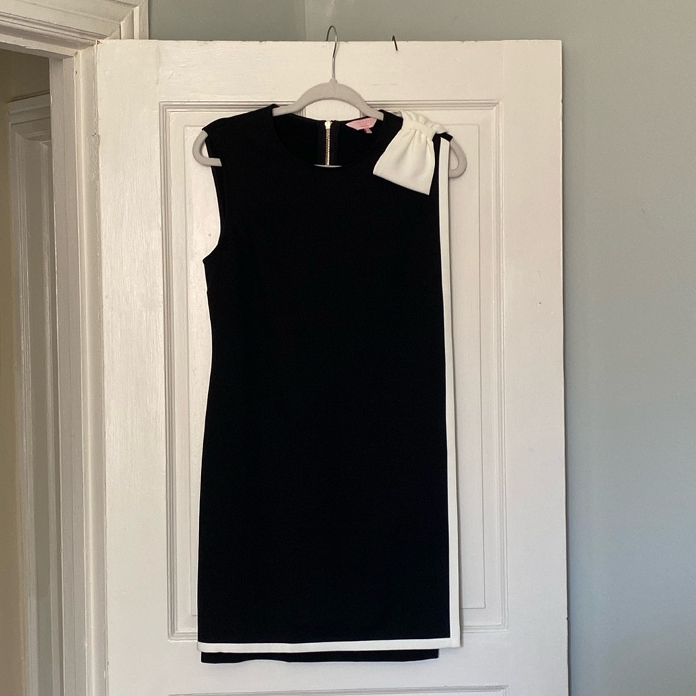 Ted Baker London Black Dress with White Bow Trim